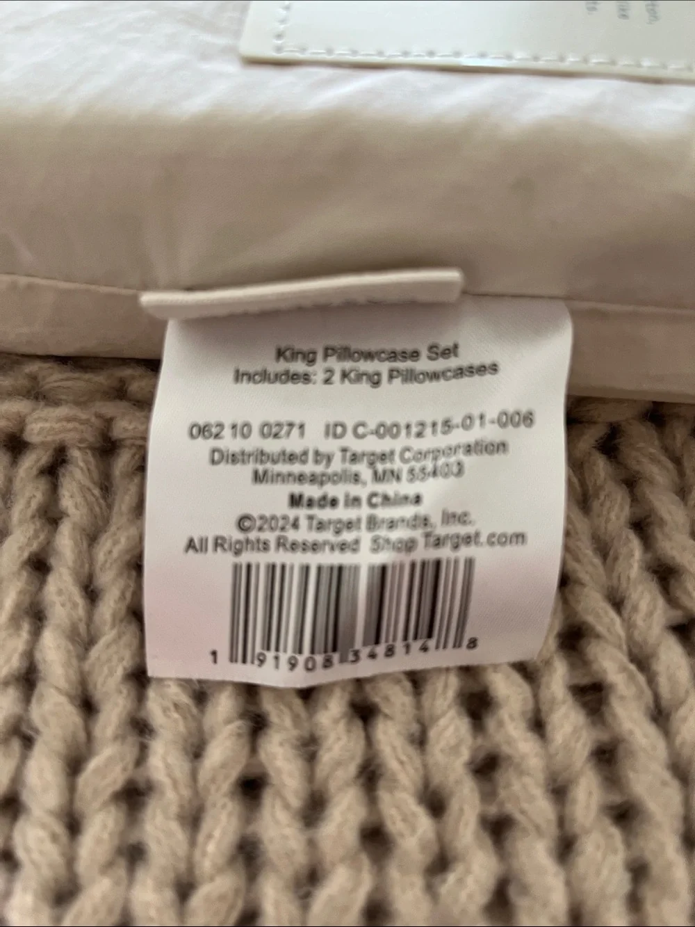 Casaluna Cream Supima Percale Pillowcase Set - King